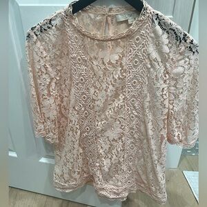 Lace light Pink Shirt
